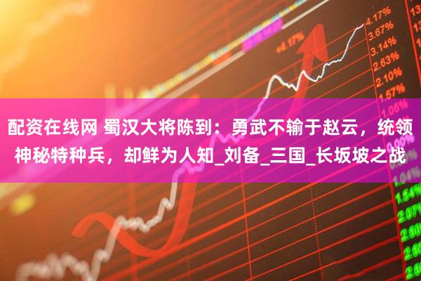 配资在线网 蜀汉大将陈到：勇武不输于赵云，统领神秘特种兵，却鲜为人知_刘备_三国_长坂坡之战